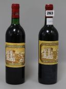Two bottles 1975 Chateau Dioru-Beaucaillou, Grand Cru, St Julien Bordeaux