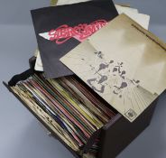 A Record Box containing a quantity of 1960's-70's 7 inch singles