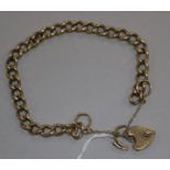 A 9ct gold curb link bracelet, 22.6 grams.