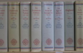 The Oxford History of England, 15 vols, 8vo with d.j.'s