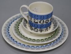 Eric Ravilious for Wedgwood - three plates and a later mug