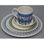 Eric Ravilious for Wedgwood - three plates and a later mug