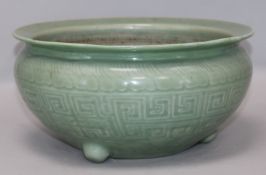 A Chinese celadon glazed censer, Diameter 29cm