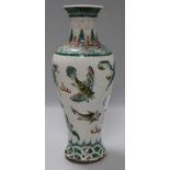 A Chinese famille verte vase, 19th century, H.25cm