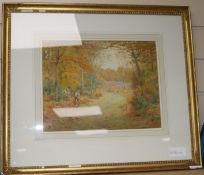 George MarkswatercolourForesters in woodlandsigned10 x 13in.