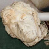 Nelson Interest: an early 19th century carved white marble head of Lord Nelson after John Flaxman (