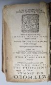 Aesopus; Isaac Nicolaus Nevelet - Mythologia Aesopica seu Fabulae, 1st edition, calf, 8vo, lacking