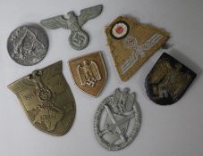 An assortment World War II German badges (7)