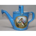 A Sevres style Bleu Celeste watering can 8in.