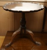 A George III style mahogany tripod table, W.1ft 5in.