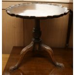 A George III style mahogany tripod table, W.1ft 5in.