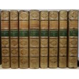 Milton, John - The Works, 8 vols, calf, gilt, Bickes and Bush, London 1863