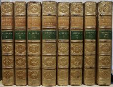 Milton, John - The Works, 8 vols, calf, gilt, Bickes and Bush, London 1863