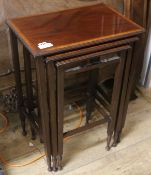 An Edwardian nest of mahogany occasional tables, W.1ft 7in.
