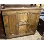 A 19th century French hardwood refrigerator cabinet, W.4ft 1in.