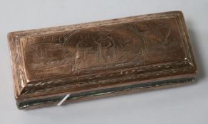 A Dutch silver and copper 18th century tobacco box