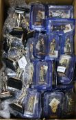 A collection of 20th century Del Prado and Royal Hampshire silver-plated military figures, including
