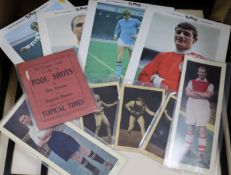 Various albums and programmes of Football and Boxing Interest: including Topical Times panel