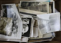 A collection of military and shipping photographs