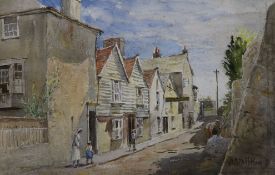 Alfred HartwatercolourA Bright Morning, Lyme Regis, 9 x 13.75in. and two oil landscapesall unframed