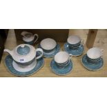 A Royal Doulton 'Cascade' pattern eighteen piece part tea set