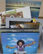 A box of mixed LP's containing The Beatles, Rolling Stones, Bob Dylan, Pentangle, etc.