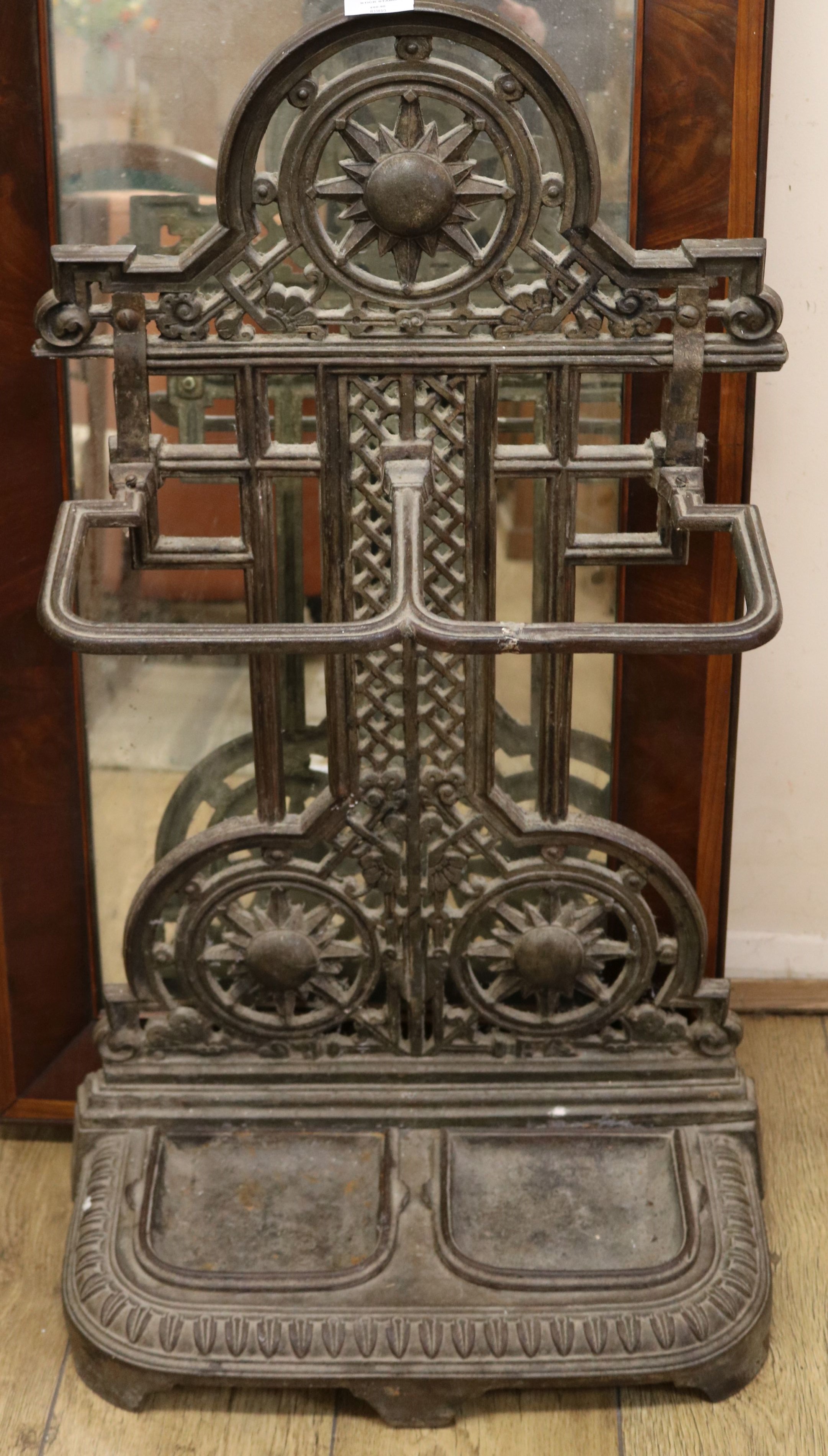 A Victorian cast iron stick stand