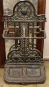 A Victorian cast iron stick stand