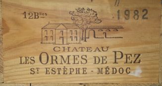 Chateau Ormes de Pez, St Estephe, Medoc, 1982 (12 bottles, cased)