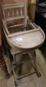 An Edwardian beech child's chair