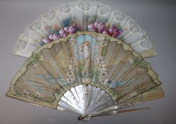 An Art Nouveau fan and another