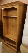 A pair of modern pine open bookcases, W.3ft H.6ft