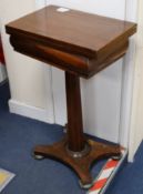 An early Victorian rosewood games table, W.1ft 6in.