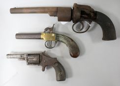 Three antique pistols