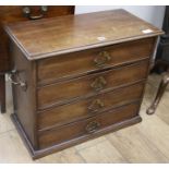 A small mahogany chest of drawers W.69cm