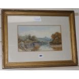 English School c.1900watercolourRiver landscape7.5 x 12.5in.