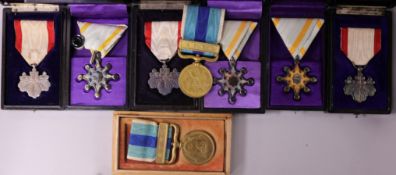 Eight WWII Japanese medals