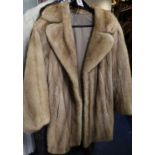 A blonde mink jacket