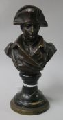 A French bronze bust of Napoleon H.16cm