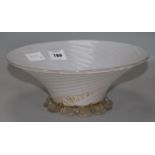 A Venetian gilt and white glass bowl Diameter 12in.