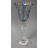 A Venetian glass goblet H.15cm