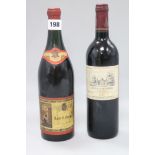 One bottle of Nuits St. Georges, 1959, (Pierre Picard) and one bottle of Chateau Cantemerle, 1999.