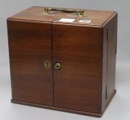 A Regency mahogany Apothecary's chest and accessories (locked)Note, this box has a Braham lock and