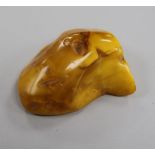 A free form piece of raw amber, gross weight 99 grams, 80mm.