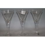 Three Whitefriars commemorative coronation glasses for Edward VIII, George VI and Elizabeth II 20-