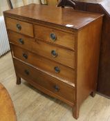 A Regency mahogany chest, W.3ft