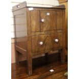 A Georgian mahogany night cupboard W.57cm