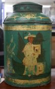 A Toleware tea caddy 43cm