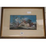 English SchoolgouacheClassical figures8 x 14in.