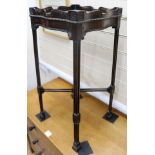 A George III style mahogany kettle stand